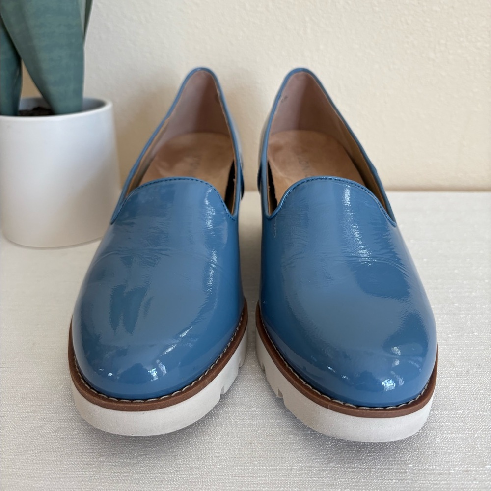 Vionic Willa Wedge Blue Patent Leather Loafers Women’s 11 - Picture 4 of 12
